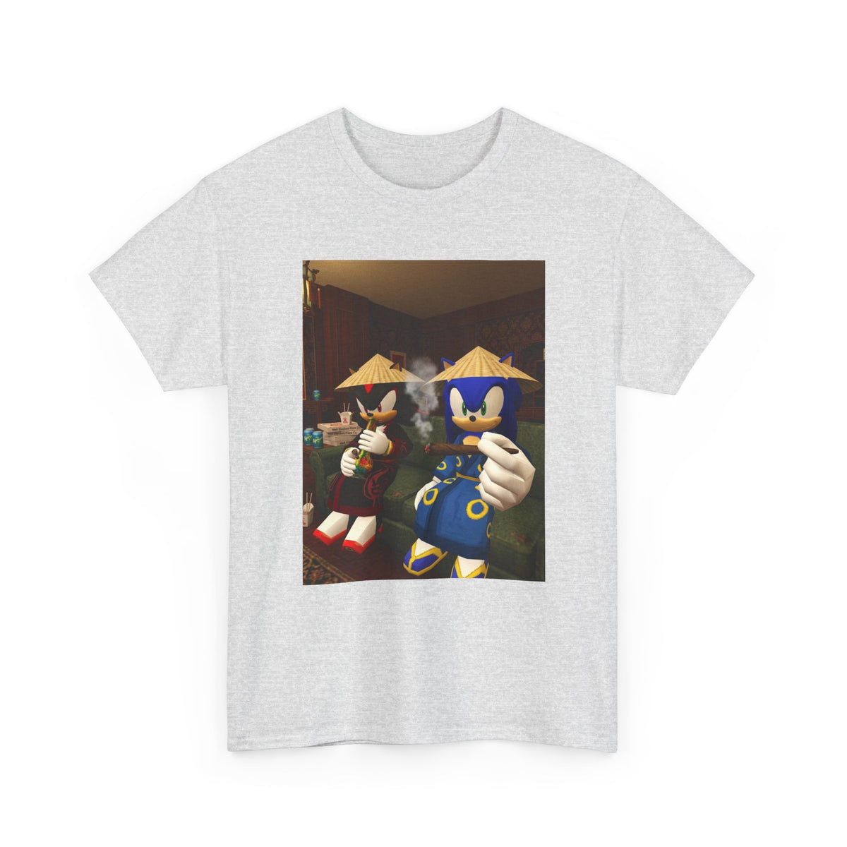 Sonic And Shadow Chilling And Smoking Tee (Design 5)