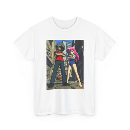 Urban Duo Standoff In Graffiti Alley Tee