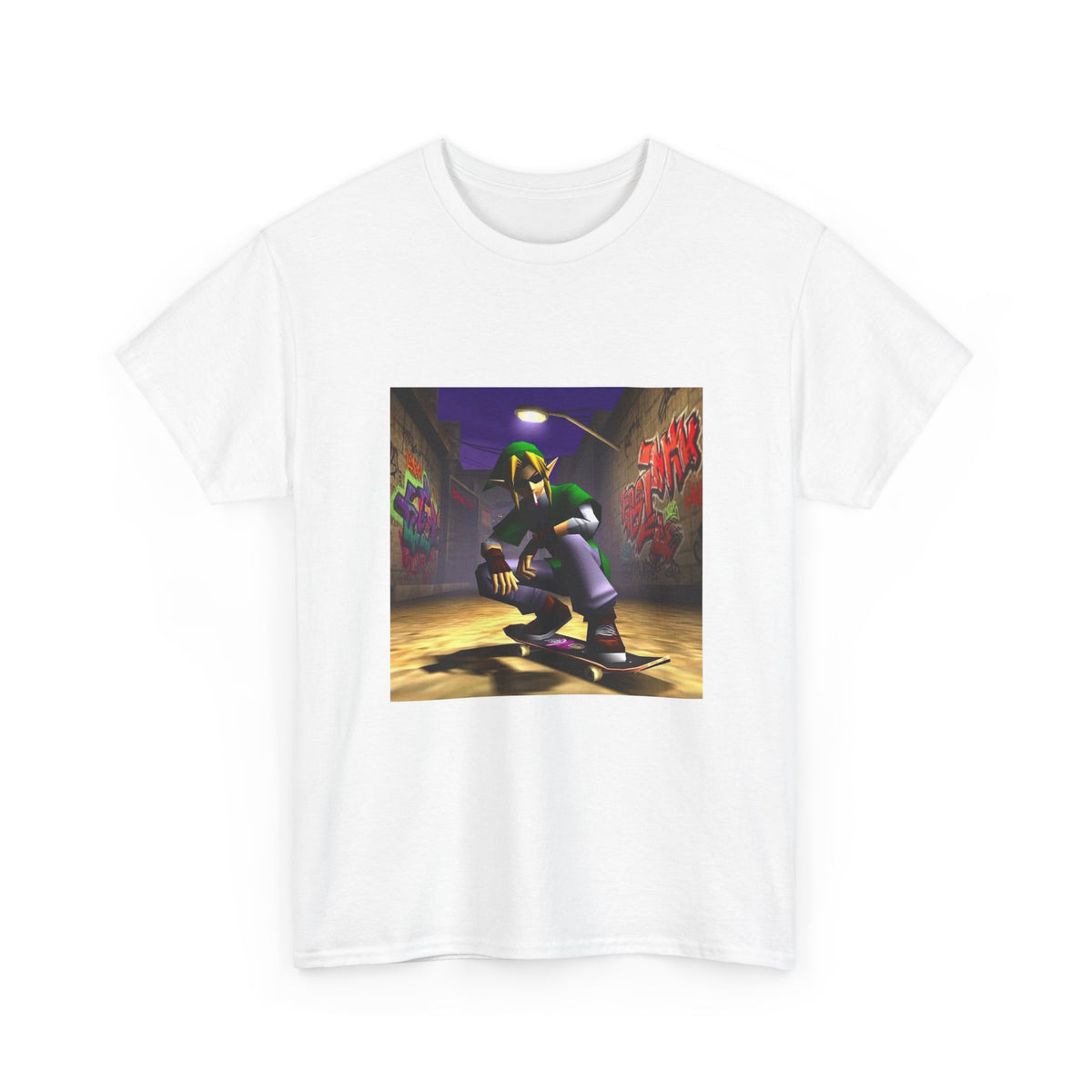 Skater Elf Smoking In Alleyway Tee