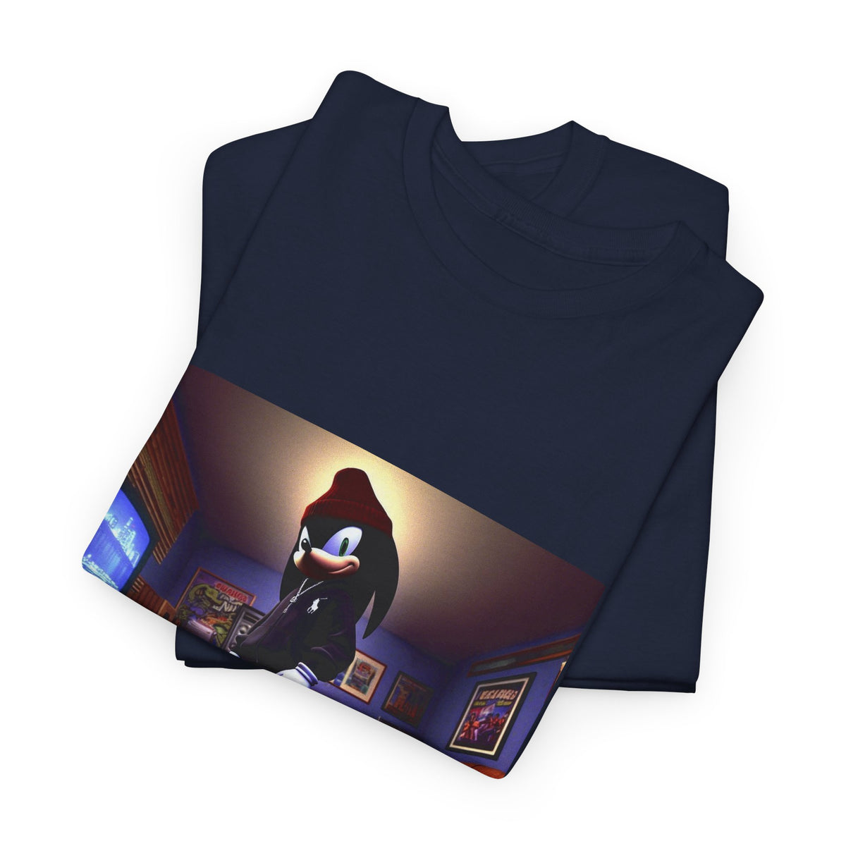 Edgy Hedgehog In Streetwear Drip Tee