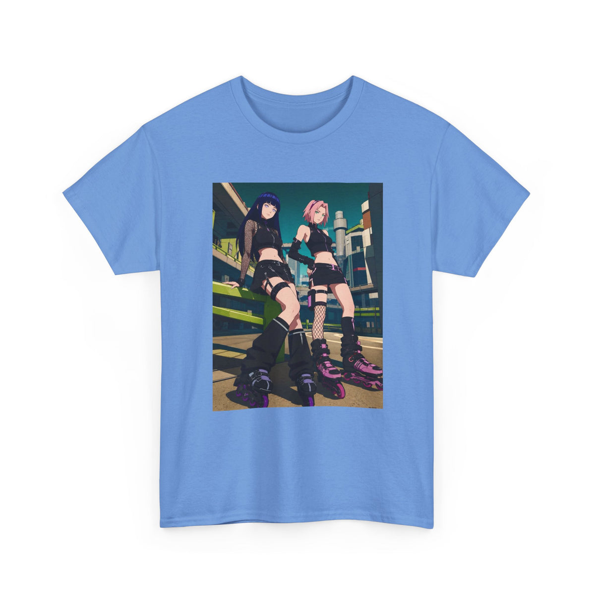 Anime Rollerblade Duo On City Street Tee