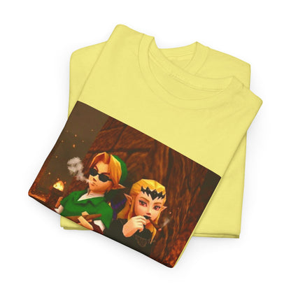 Link and Zelda Chillin' With Cigars Tee