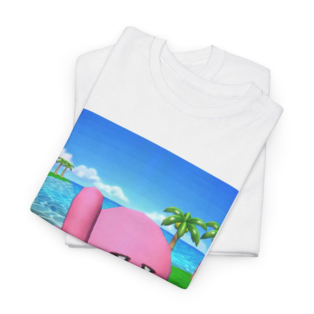 Kirby Giving The Finger Island Scene Tee