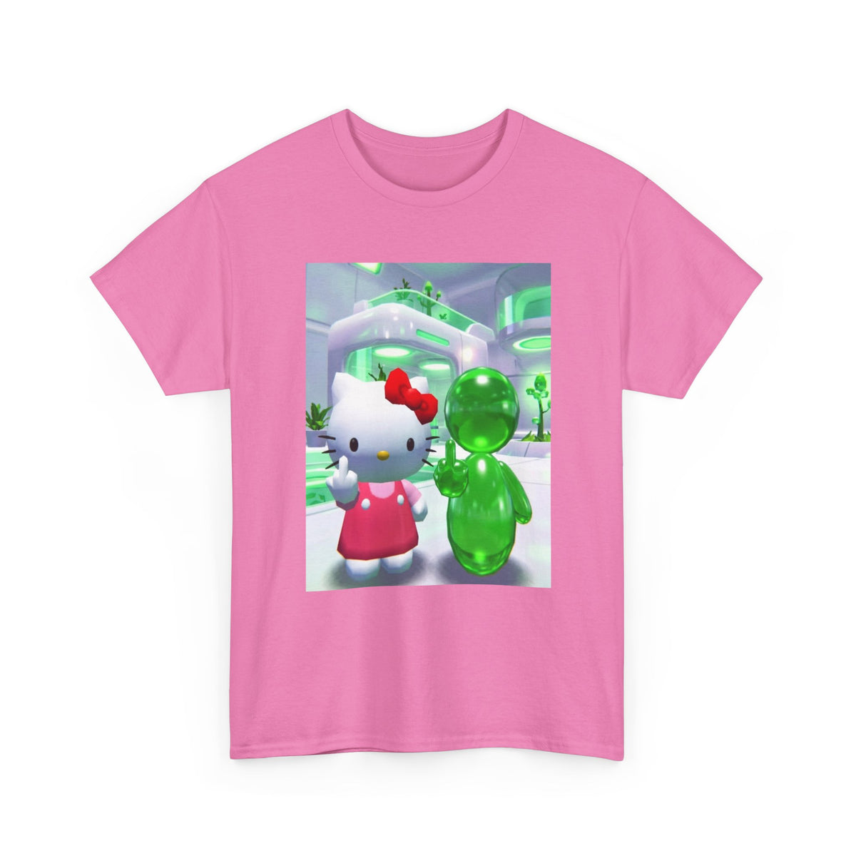 Hello Kitty and Alien Flipping The Bird