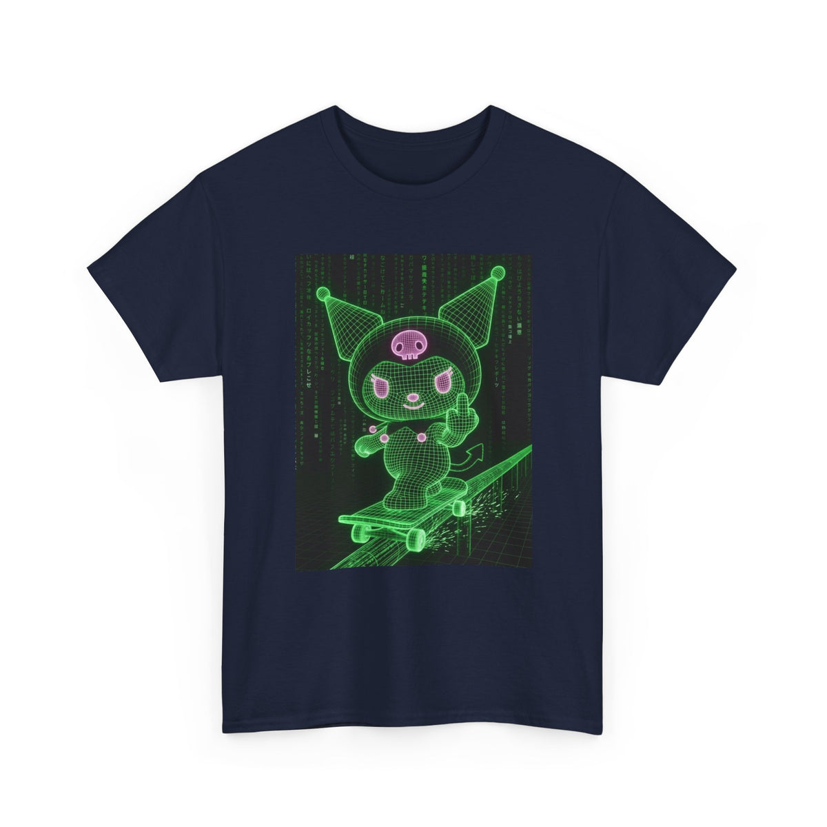 Wireframe Kuromi Skating Cyber Matrix