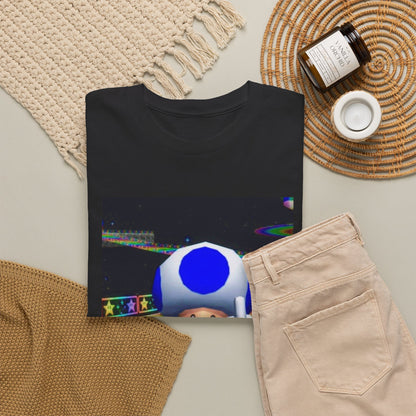 Blue Toad Flipping Off On Rainbow Road Tee