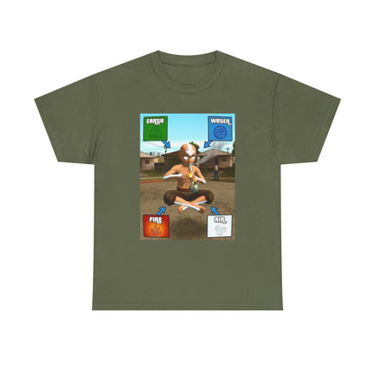 Aang Bending Smoke Elements Tee