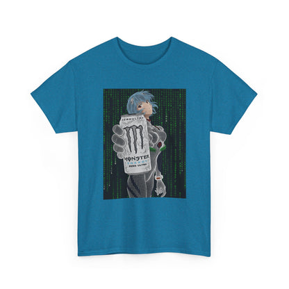 Rei Ayanami Holding Monster Energy Wireframe Tee