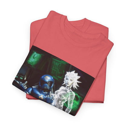 Cyborg & Hologram Flipping The Bird Tee