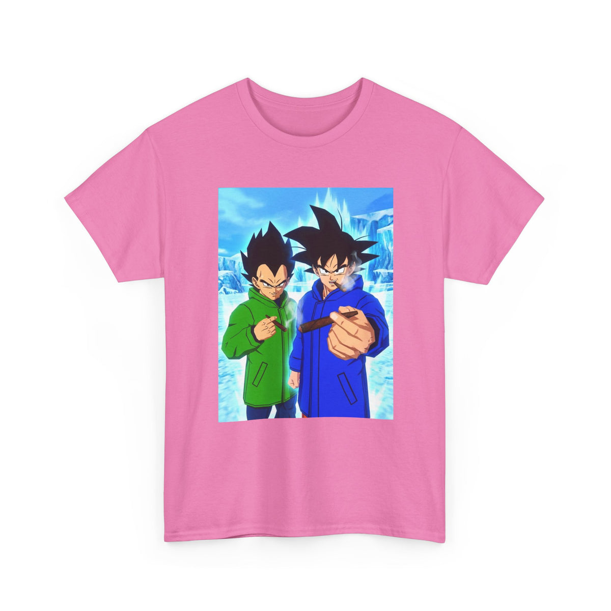 Goku and Vegeta Chilling, Smoking Blunts Tee