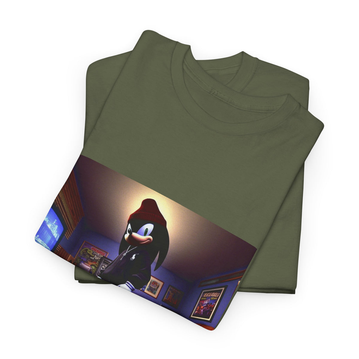 Edgy Hedgehog In Streetwear Drip Tee