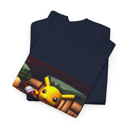 Pikachu Pouring Lean In Car Tee