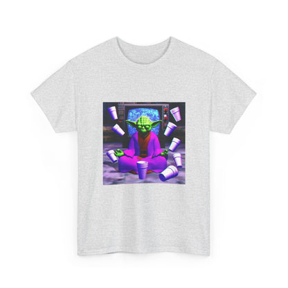 Meditating Master Yoda With Purple Cups Tee