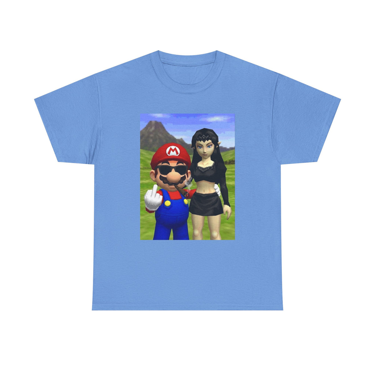 Edgy Mario & Malon Flipping Off Tee