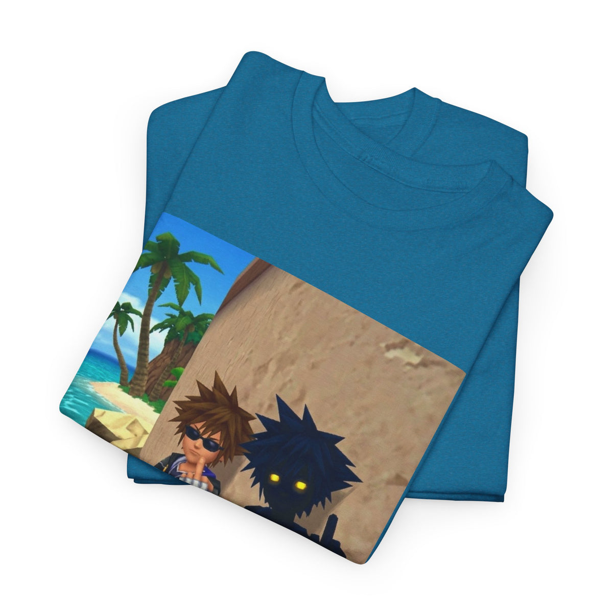 Sora And Shadow Flipping Off On Beach
