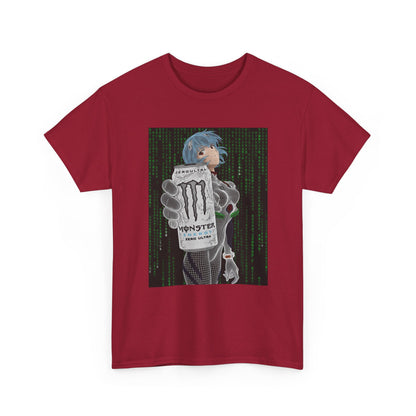 Rei Ayanami Holding Monster Energy Wireframe Tee