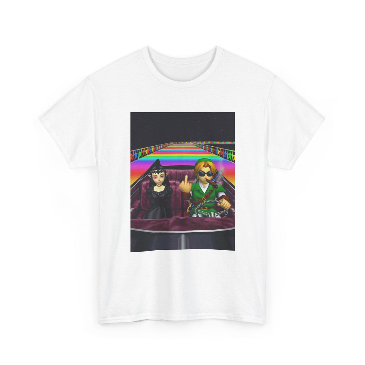 Link And Malon Driving Rainbow Road Tee