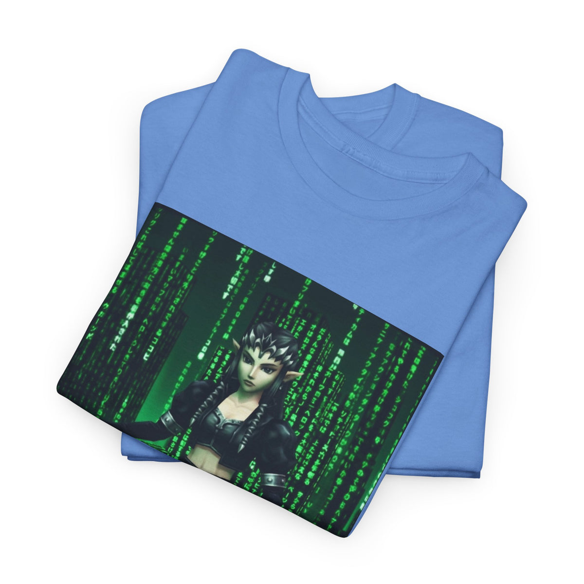 Cyberpunk Elf Queen In The Matrix City Tee