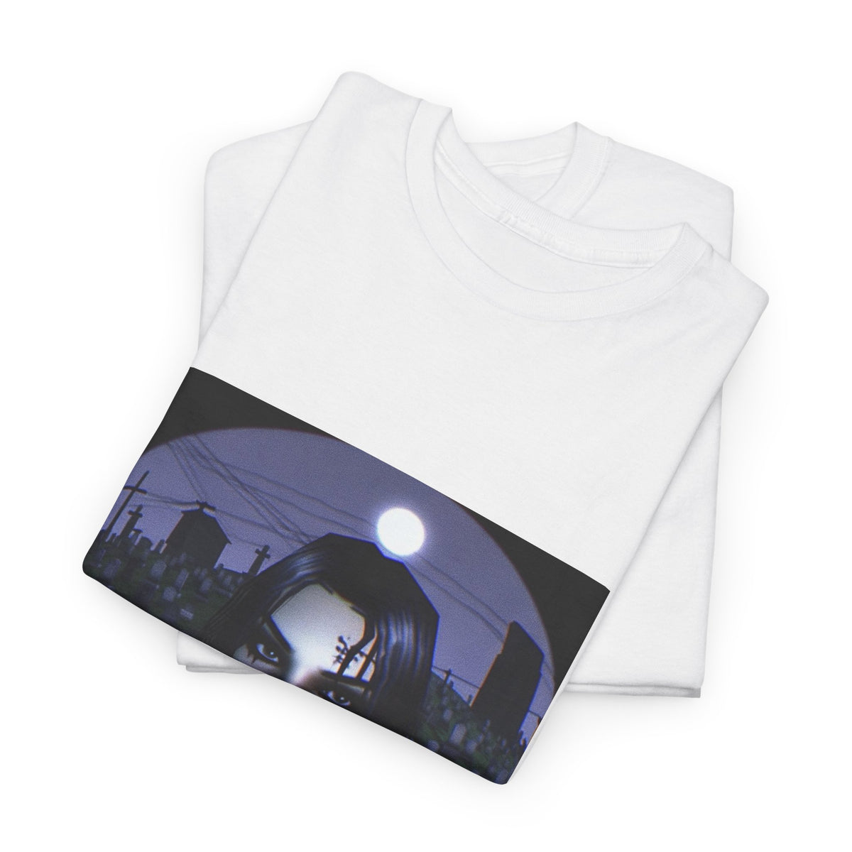 Goth Queen Smoking In Cemetery Moonlight Tee