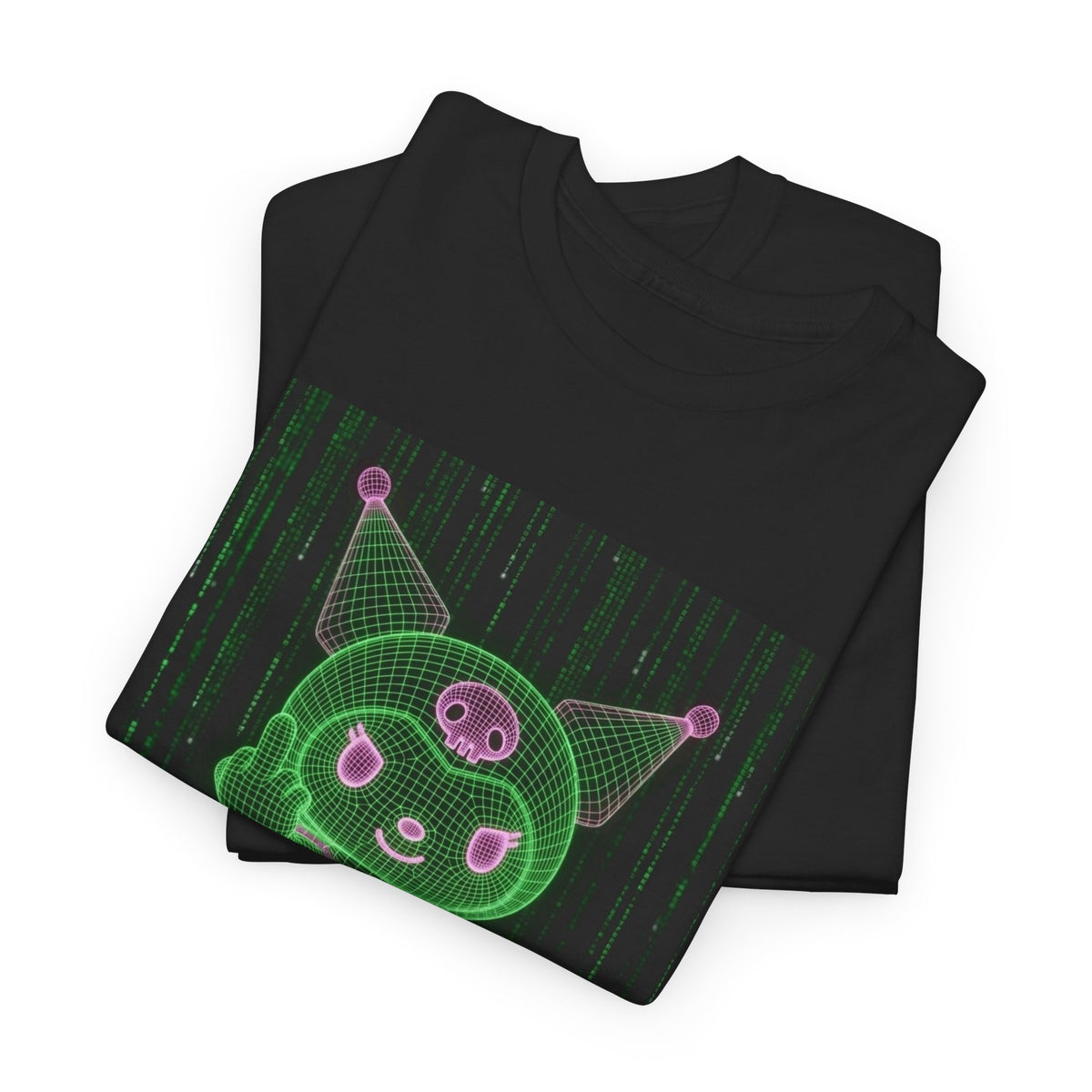 Kuromi Matrix Glitch Skateboard Flip Tee