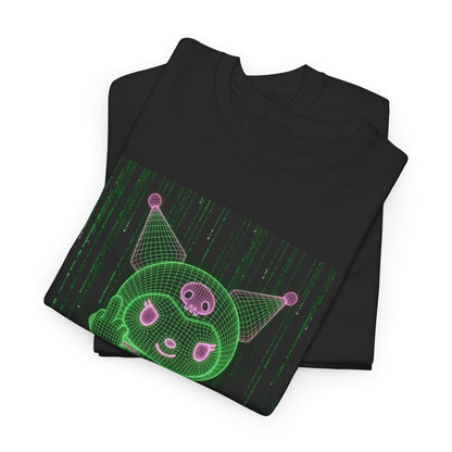 Kuromi Matrix Glitch Skateboard Flip Tee