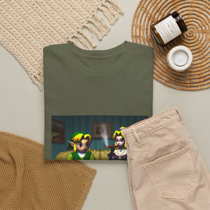 Link and Goth Peach Chillin' and Smoking Tee
