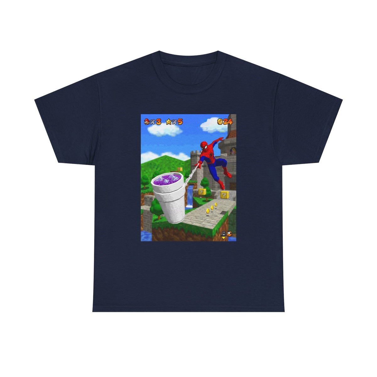 Spidey Swings With Lean In Mario World Tee