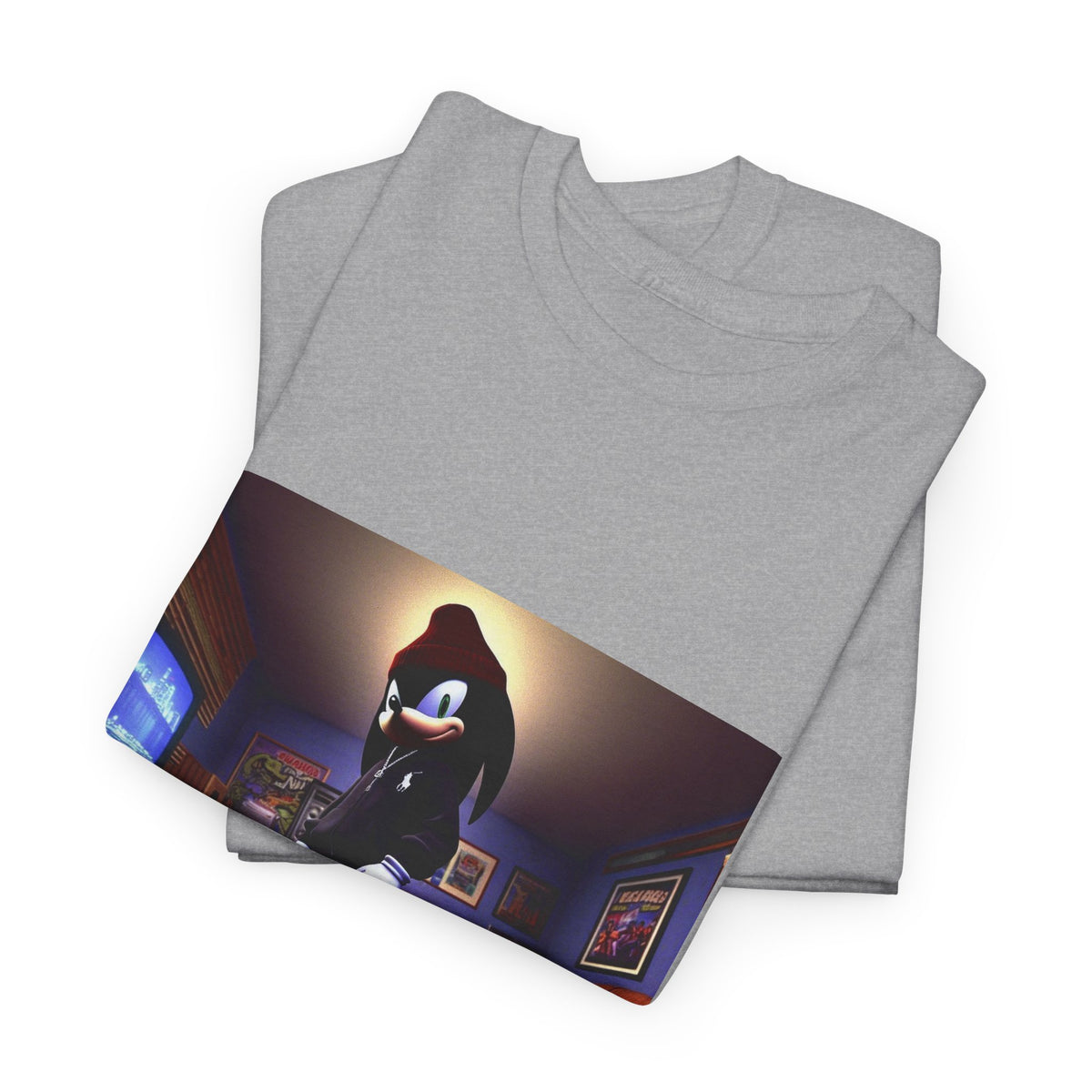 Edgy Hedgehog In Streetwear Drip Tee