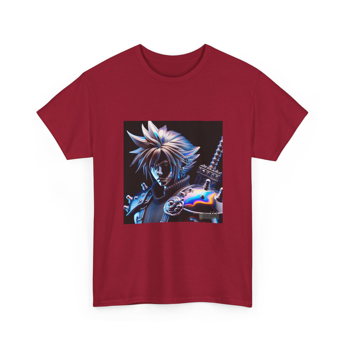 Chrome Warrior With Spiky Hair Tee