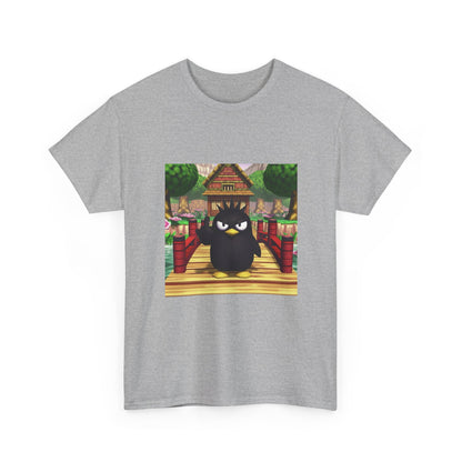 Grumpy Black Bird Flipping Off Tee