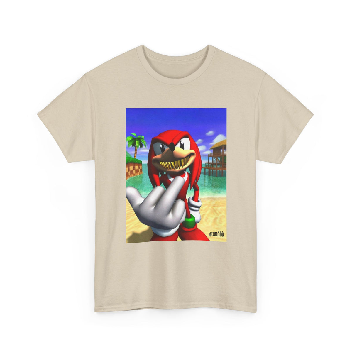 Grill Knuckles Flips Off On Beach Tee
