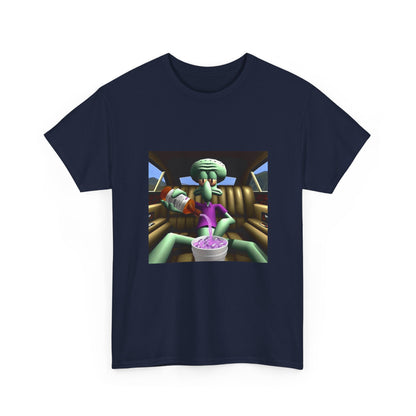 Squidward Pouring Lean In Car Tee