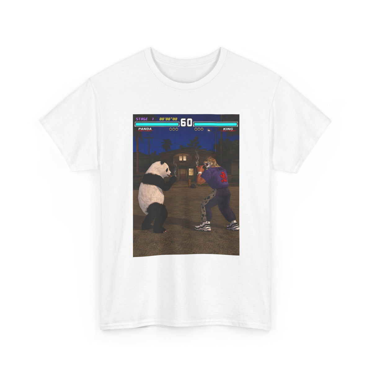 Panda And King Smoking Cigars Street Fight Tee