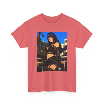 Gothic Anime Girl Staring Cityscape Tee
