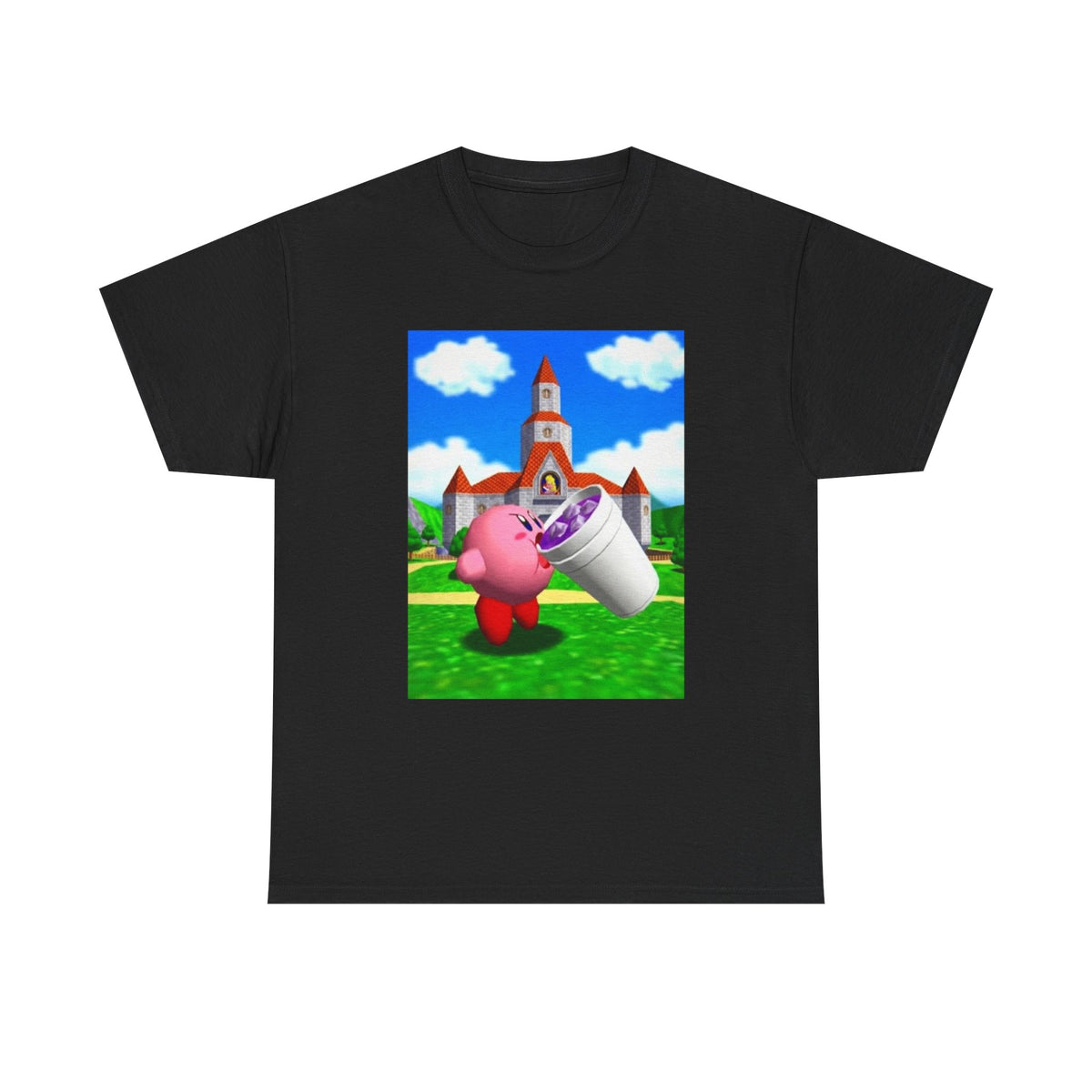 Kirby Sipping Lean At Peach's Castle
