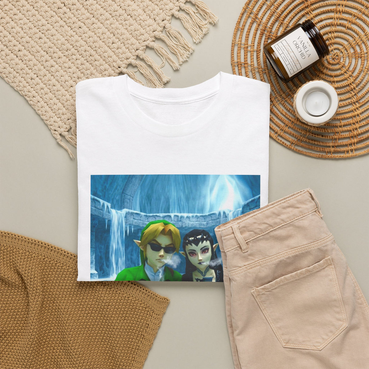 Link And Zora Chilling In Ice Cavern