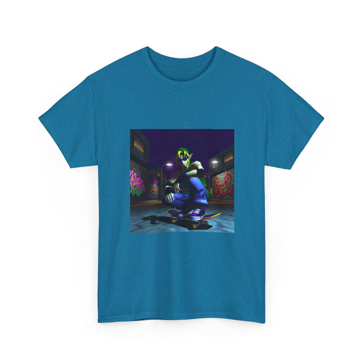 Skater Link Smoking In Neon Alley Tee