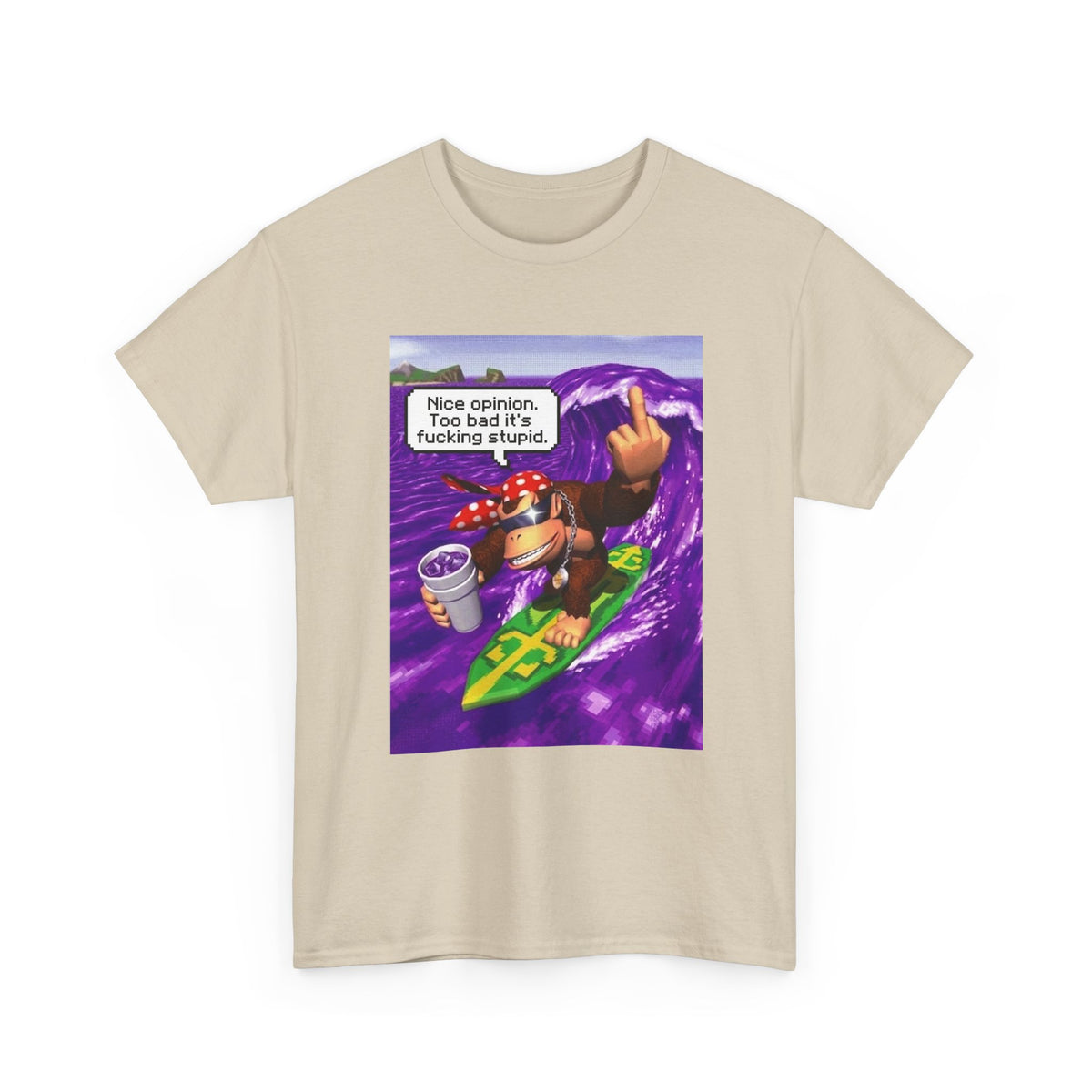 Donkey Kong Surfing Purple Wave Middle Finger