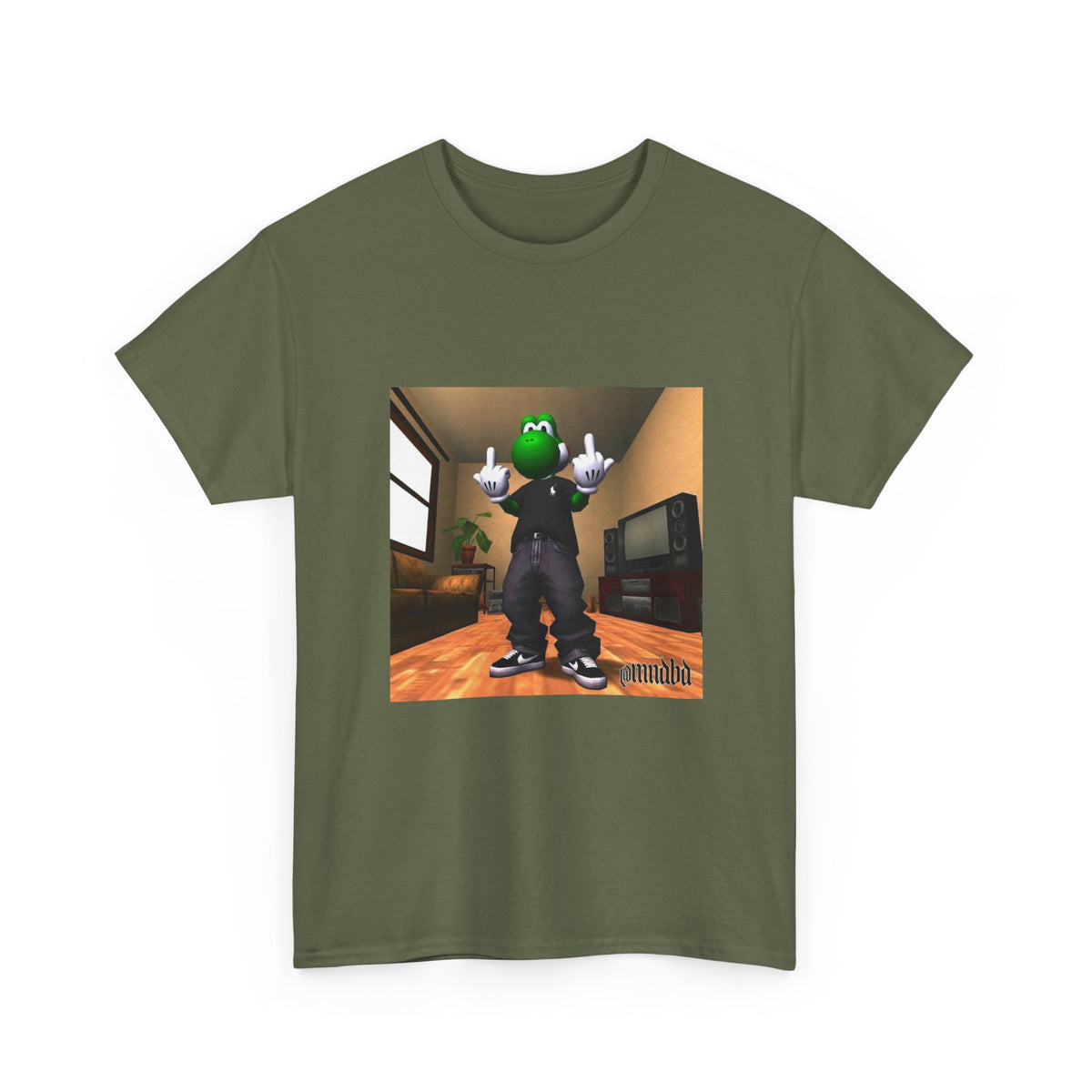 Yoshi Flipping Off In The Living Room Tee
