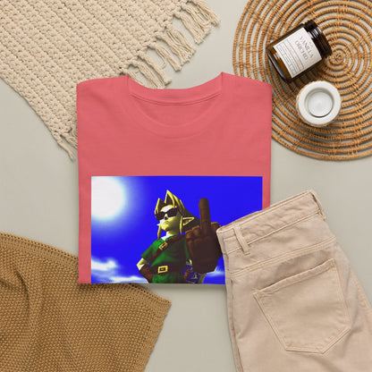 Cool Link Flipping The Bird Tee