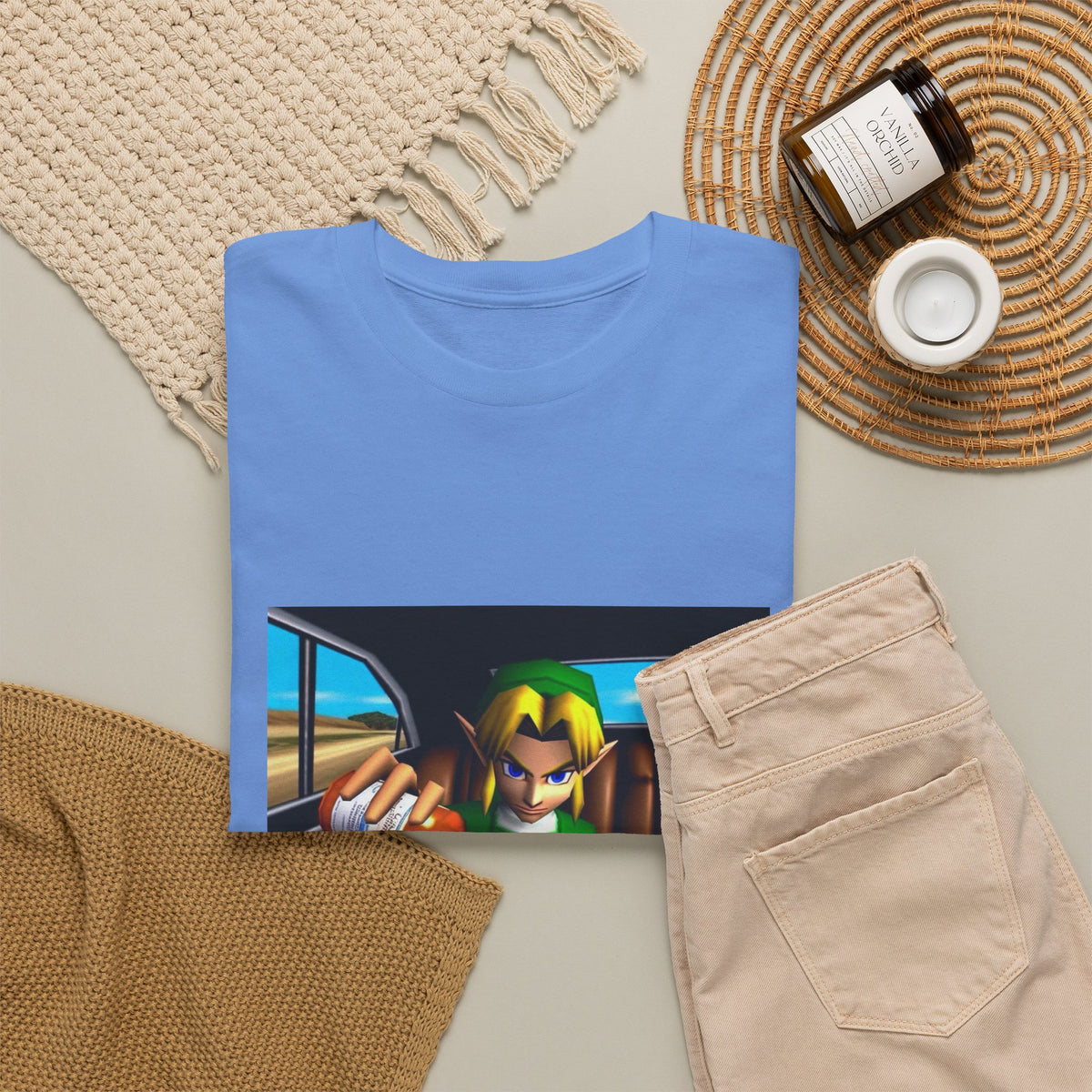 N64 Link Pouring Purple Lean Tee