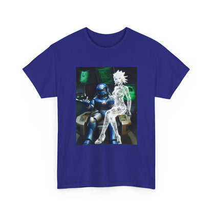 Cyborg & Hologram Flipping The Bird Tee