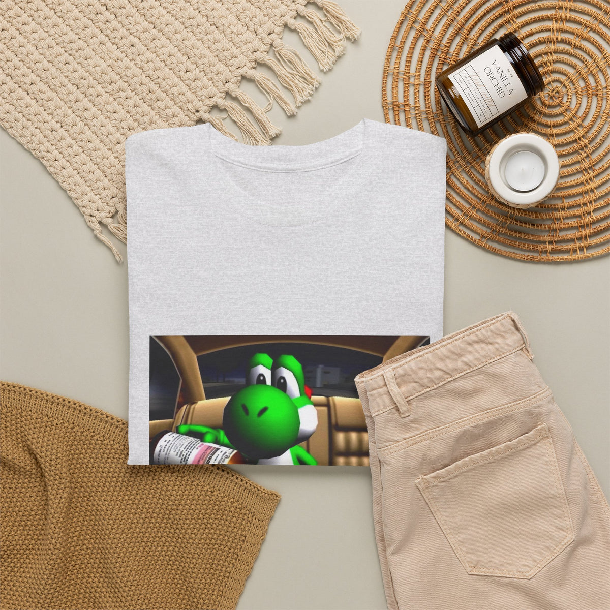 Yoshi Pouring Lean In Car Tee