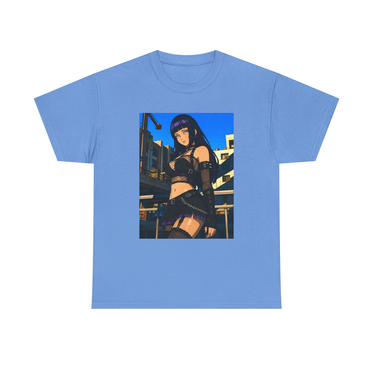 Gothic Anime Girl Staring Cityscape Tee