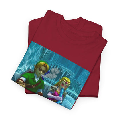Link And Zelda Chilling In Ice Cavern