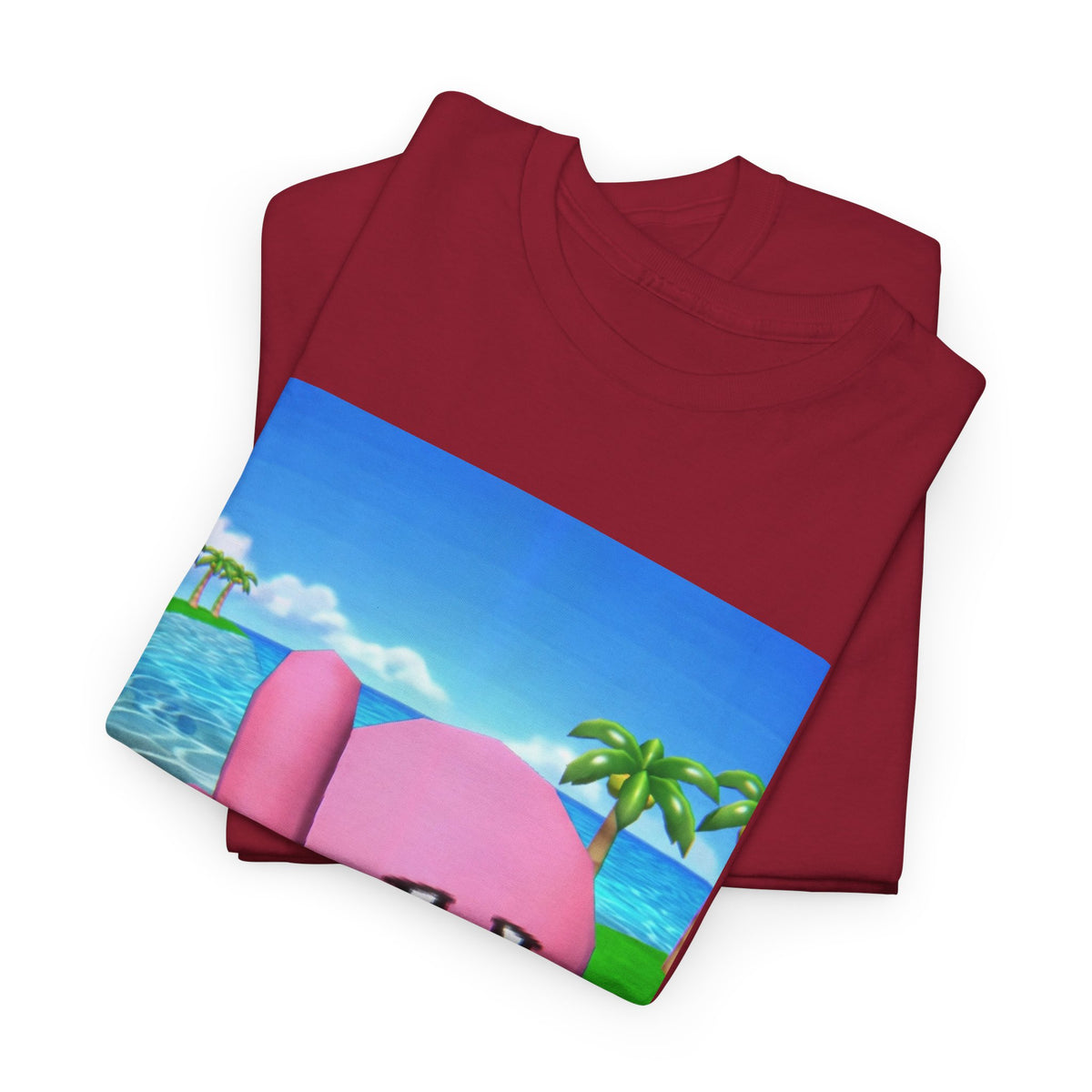 Kirby Giving The Finger Island Scene Tee