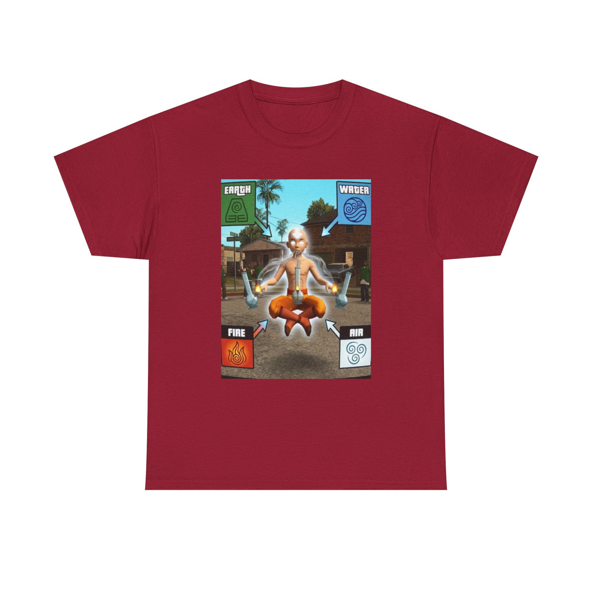 Avatar Aang Element Bending With Bongs Tee