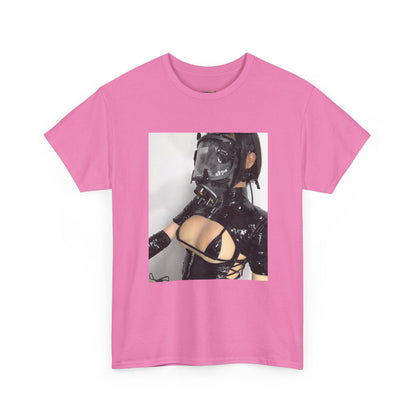 Figure Wearing Gas Mask Tee