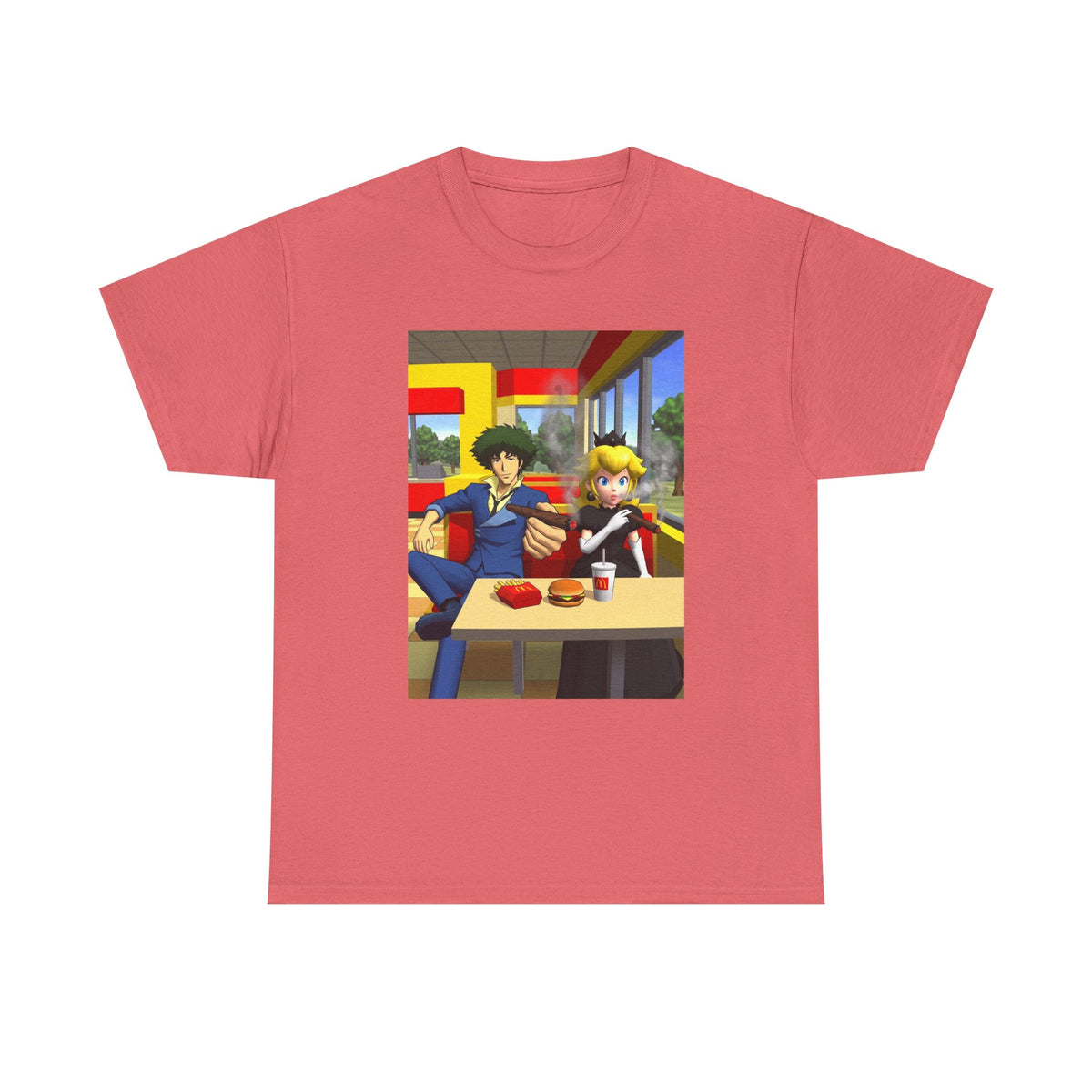 Spike Spiegel And Dark Peach Chilling Tee
