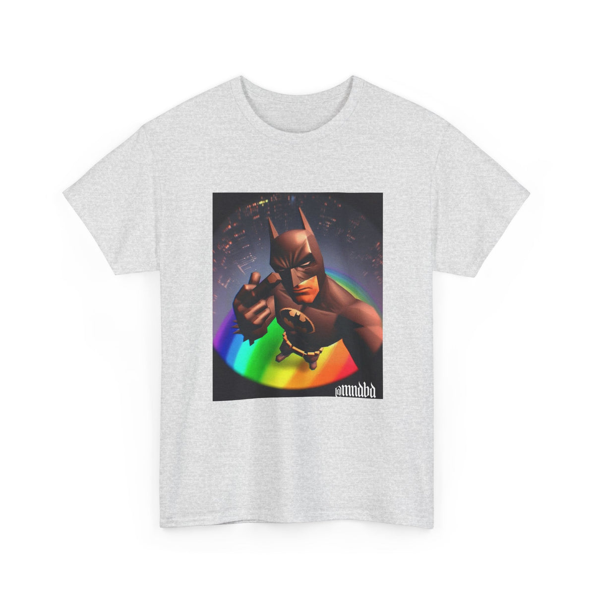 Batman Giving Finger Over Rainbow City